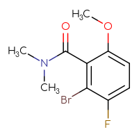 Chemical structure of 2-bromo-3-fluoro-6-methoxy-N,N-dimethylbenzamide - CSSB15025064870