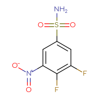 Chemical structure of 3,4-difluoro-5-nitrobenzene-1-sulfonamide - CSSB00025745144