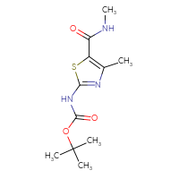 Chemical structure of tert-butyl N-[4-methyl-5-(methylcarbamoyl)-1,3-thiazol-2-yl]carbamate - CSSB00114090947