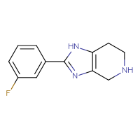 Chemical structure of 2-(3-fluorophenyl)-1H,4H,5H,6H,7H-imidazo[4,5-c]pyridine - CSSB00010231845