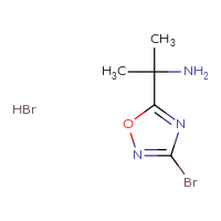 Chemical structure of 2-(3-bromo-1,2,4-oxadiazol-5-yl)propan-2-amine hydrobromide - CSSB00102885861