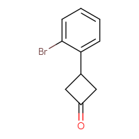 Chemical structure of 3-(2-bromophenyl)cyclobutan-1-one - CSSB00000741331