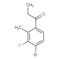 Chemical structure of 1-(4-bromo-3-fluoro-2-methylphenyl)propan-1-one - CSSB00018658015
