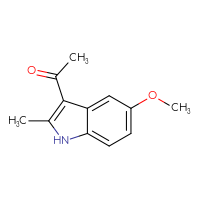 Chemical structure of 1-(5-methoxy-2-methyl-1H-indol-3-yl)ethan-1-one - CSSB00000185446