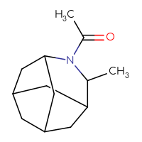 Chemical structure of 1-{5-methyl-4-azatricyclo[4.3.1.1³,⁸]undecan-4-yl}ethan-1-one - CSSB21123229515