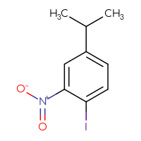 Chemical structure of 1-iodo-2-nitro-4-(propan-2-yl)benzene - CSSB00048777274