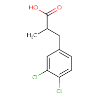 Chemical structure of 3-(3,4-dichlorophenyl)-2-methylpropanoic acid - CSSB00011416375