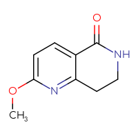 Chemical structure of 2-methoxy-5,6,7,8-tetrahydro-1,6-naphthyridin-5-one - CSSB00009844977