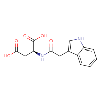 Chemical structure of (2S)-2-[2-(1H-indol-3-yl)acetamido]butanedioic acid - CSSB00020646573