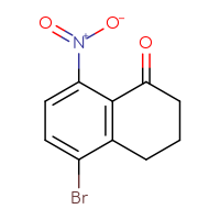 Chemical structure of 5-bromo-8-nitro-1,2,3,4-tetrahydronaphthalen-1-one - CSSB00010265206