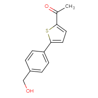 Chemical structure of 1-{5-[4-(hydroxymethyl)phenyl]thiophen-2-yl}ethan-1-one - CSSB00010291513