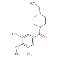 Chemical structure of 1-ethyl-4-(4-methoxy-3,5-dimethylbenzoyl)piperazine - CSSB02026364358