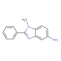 Chemical structure of 1-methyl-2-phenyl-1H-1,3-benzodiazol-5-amine - CSSB00102578953