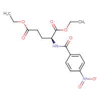 Chemical structure of 1,5-diethyl (2S)-2-[(4-nitrophenyl)formamido]pentanedioate - CSSB00000064734