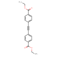 Chemical structure of ethyl 4-{2-[4-(ethoxycarbonyl)phenyl]ethynyl}benzoate - CSSB06359885970