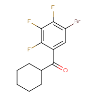 Chemical structure of (5-bromo-2,3,4-trifluorophenyl)(cyclohexyl)methanone - CSSB21103684955