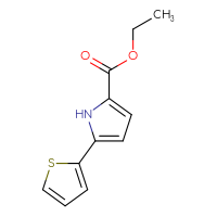Chemical structure of ethyl 5-(thiophen-2-yl)-1H-pyrrole-2-carboxylate - CSSB06583393861