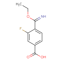Chemical structure of 4-(ethoxymethanimidoyl)-3-fluorobenzoic acid - CSSB00010206112