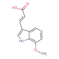 Chemical structure of (2E)-3-(7-methoxy-1H-indol-3-yl)prop-2-enoic acid - CSSB00010223382