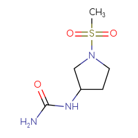 Chemical structure of (1-methanesulfonylpyrrolidin-3-yl)urea - CSSB00015994433