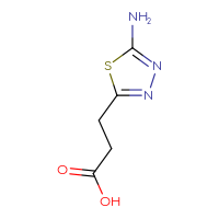 Chemical structure of 3-(5-amino-1,3,4-thiadiazol-2-yl)propanoic acid - CSSB00000027323