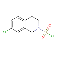 Chemical structure of 7-chloro-1,2,3,4-tetrahydroisoquinoline-2-sulfonyl chloride - CSSB14987122618