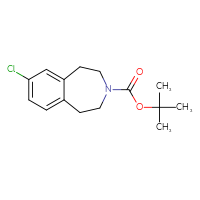 Chemical structure of tert-butyl 7-chloro-2,3,4,5-tetrahydro-1H-3-benzazepine-3-carboxylate - CSSB06729502603