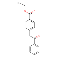 Chemical structure of ethyl 4-(2-oxo-2-phenylethyl)benzoate - CSSB00020572295