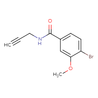 Chemical structure of 4-bromo-3-methoxy-N-(prop-2-yn-1-yl)benzamide - CSSB01992548802
