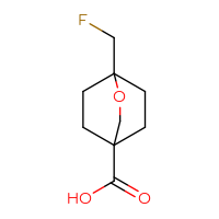 Chemical structure of 1-(fluoromethyl)-2-oxabicyclo[2.2.2]octane-4-carboxylic acid - CSSB21123217446