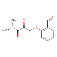 Chemical structure of 3-(2-formylphenoxy)-N,N-dimethyl-2-oxopropanamide - CSSB21332854543
