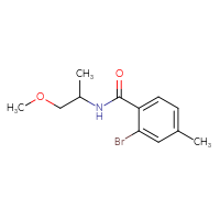 Chemical structure of 2-bromo-N-(1-methoxypropan-2-yl)-4-methylbenzamide - CSSB00013046621