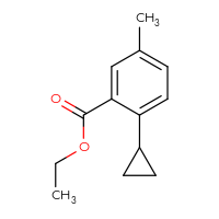Chemical structure of ethyl 2-cyclopropyl-5-methylbenzoate - CSSB02988443259