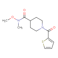 Chemical structure of N-methoxy-N-methyl-1-(thiophene-2-carbonyl)piperidine-4-carboxamide - CSSB00104054315