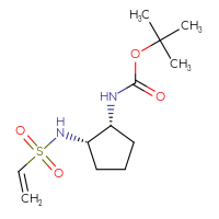 Chemical structure of tert-butyl N-[(1R,2S)-2-ethenesulfonamidocyclopentyl]carbamate - CSMB09889815074