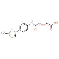 Chemical structure of 2-({[4-(2-methyl-1,3-thiazol-4-yl)phenyl]carbamoyl}methoxy)acetic acid - CSSB00104552755