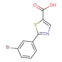 Chemical structure of 2-(3-bromophenyl)-1,3-thiazole-5-carboxylic acid - CSSB00011266545