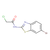 Chemical structure of N-(6-bromo-1,3-benzothiazol-2-yl)-2-chloroacetamide - CSSB00000682008