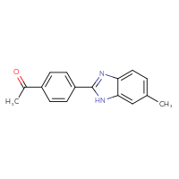 Chemical structure of 1-[4-(6-methyl-1H-1,3-benzodiazol-2-yl)phenyl]ethan-1-one - CSSB21253047847