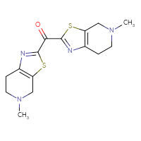 Chemical structure of 5-methyl-2-{5-methyl-4H,5H,6H,7H-[1,3]thiazolo[5,4-c]pyridine-2-carbonyl}-4H,5H,6H,7H-[1,3]thiazolo[5,4-c]pyridine - CSSB00000700579