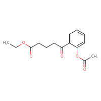 Chemical structure of ethyl 5-[2-(acetyloxy)phenyl]-5-oxopentanoate - CSSB00020572431