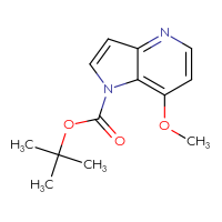 Chemical structure of tert-butyl 7-methoxy-1H-pyrrolo[3,2-b]pyridine-1-carboxylate - CSSB00135414995