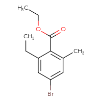 Chemical structure of ethyl 4-bromo-2-ethyl-6-methylbenzoate - CSSB00034781266