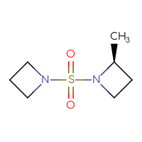 Chemical structure of (2S)-1-(azetidine-1-sulfonyl)-2-methylazetidine - CSMB06358911017
