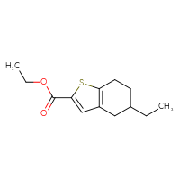 Chemical structure of ethyl 5-ethyl-4,5,6,7-tetrahydro-1-benzothiophene-2-carboxylate - CSSB00000173039