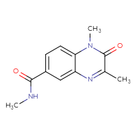 Chemical structure of N,1,3-trimethyl-2-oxo-1,2-dihydroquinoxaline-6-carboxamide - CSSB02268884511