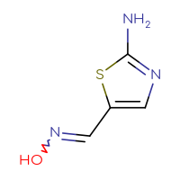 Chemical structure of 5-[(hydroxyimino)methyl]-1,3-thiazol-2-amine - CSSB00000063802