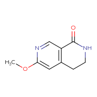 Chemical structure of 6-methoxy-1,2,3,4-tetrahydro-2,7-naphthyridin-1-one - CSSB00010726340