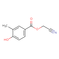 Chemical structure of cyanomethyl 4-hydroxy-3-methylbenzoate - CSSB01991088057