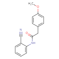 Chemical structure of N-(2-cyanophenyl)-2-(4-methoxyphenyl)acetamide - CSSB00046083758